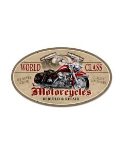 World Class Vintage Sign, Other, Metal Sign, Wall Art, 24 X 14 Inches