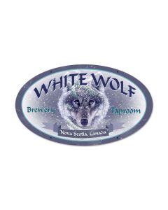 White Wolf Vintage Sign, Other, Metal Sign, Wall Art, 24 X 14 Inches