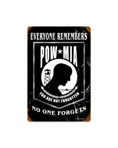 Pow Black Vintage Sign, Other, Metal Sign, Wall Art, 12 X 18 Inches