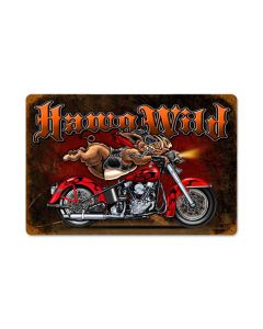 Hawg Wild Vintage Sign, Other, Metal Sign, Wall Art, 12 X 18 Inches