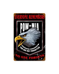 Pow Mia Vintage Sign, Other, Metal Sign, Wall Art, 12 X 18 Inches