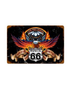 Route 66 Eagle Vintage Sign, Street Signs, Metal Sign, Wall Art, 12 X 18 Inches