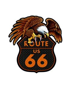 Route 66 Eagle Vintage Sign, Street Signs, Metal Sign, Wall Art, 16 X 18 Inches