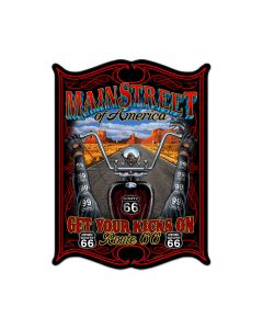 Main Street Vintage Sign, Other, Metal Sign, Wall Art, 14 X 19 Inches