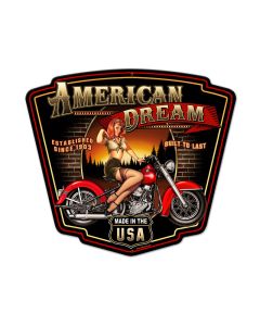 American Dream Vintage Sign, Other, Metal Sign, Wall Art, 14 X 19 Inches