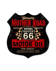 Mother Road Oil Vintage Sign, Other, Metal Sign, Wall Art, 15 X 15 Inches