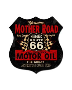 Mother Road Oil Vintage Sign, Other, Metal Sign, Wall Art, 28 X 28 Inches