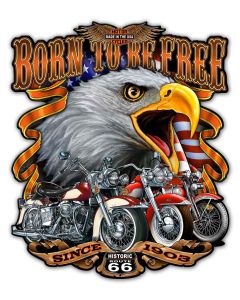 Born Free, New Products, Metal Sign, Wall Art, 30 X 35 Inches