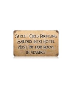 Street Girls Vintage Sign, Oil & Petro, Metal Sign, Wall Art, 14 X 8 Inches