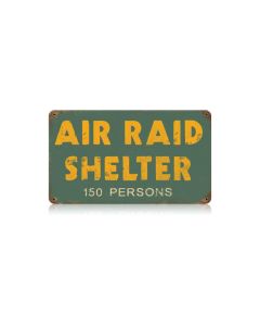 Air Raid Shelter Vintage Sign, Military, Metal Sign, Wall Art, 14 X 8 Inches