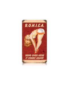 Bohica Vintage Sign, Pinup Girls, Metal Sign, Wall Art, 8 X 14 Inches