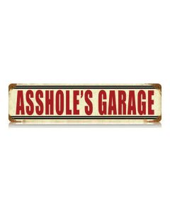Asshole'S Garage Vintage Sign, Transportation, Metal Sign, Wall Art, 20 X 5 Inches