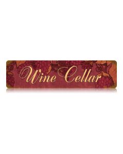 Wine Cellar Vintage Sign, Bar and Alcohol , Metal Signs, Wall Art, 20 X 5 Inches