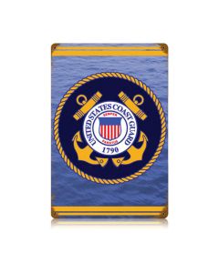 Coast Guard Vintage Sign, Military, Metal Sign, Wall Art, 12 X 18 Inches
