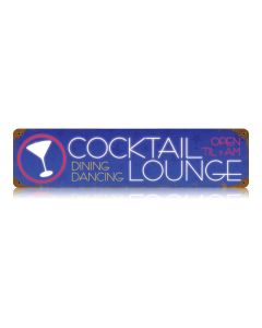 Cocktail Lounge Vintage Sign, Food & Drink, Metal Sign, Wall Art, 20 X 5 Inches