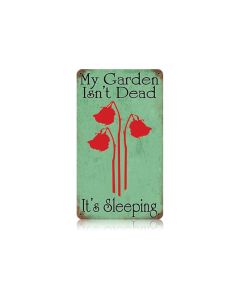 Garden Sleeping Vintage Sign, Home & Garden, Metal Sign, Wall Art, 8 X 14 Inches