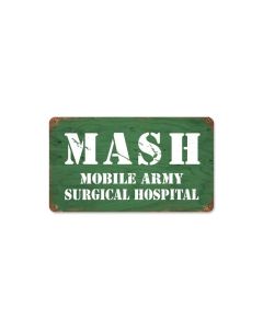 Mash Vintage Sign, Military, Metal Sign, Wall Art, 14 X 8 Inches