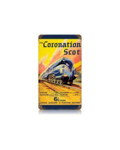 Coronation Train Vintage Sign, Trains, Metal Sign, Wall Art, 8 X 14 Inches