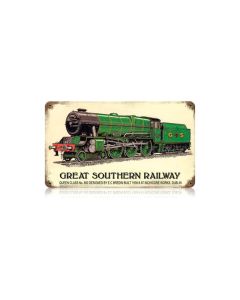 Great Southern Railway Vintage Sign, Trains, Metal Sign, Wall Art, 14 X 8 Inches