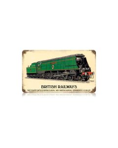 British Railways Vintage Sign, Trains, Metal Sign, Wall Art, 14 X 8 Inches