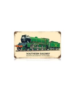 Southern Railway Vintage Sign, Trains, Metal Sign, Wall Art, 14 X 8 Inches
