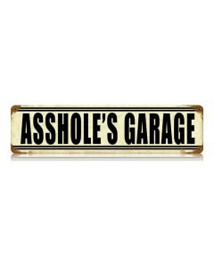 Asshole'S Garage Vintage Signs, Transportation, Metal Sign, Wall Art, 20 X 5 Inches