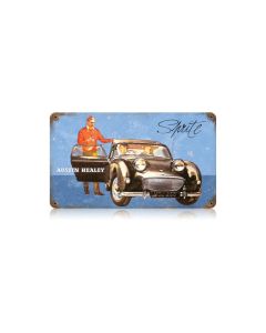 Sprite Austin Healey Vintage Sign, Transportation, Metal Sign, Wall Art, 14 X 8 Inches