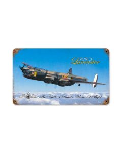 Lancaster Vintage Sign, Aviation, Metal Sign, Wall Art, 8 X 14 Inches