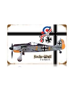 Focke Wulf Vintage Sign, Aviation, Metal Sign, Wall Art, 18 X 12 Inches
