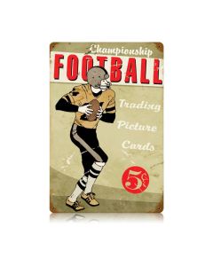 Football Vintage Sign, Humor, Metal Sign, Wall Art, 12 X 18 Inches