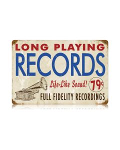 Records Vintage Sign, Humor, Metal Sign, Wall Art, 18 X 12 Inches