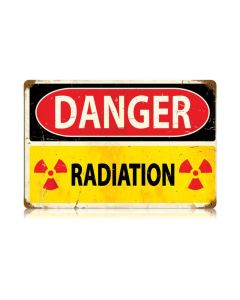 Danger Radiation Vintage Sign, Military, Metal Sign, Wall Art, 18 X 12 Inches