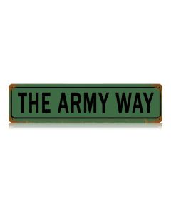 The Army Way Vintage Sign, Military, Metal Sign, Wall Art, 20 X 5 Inches