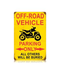 Off Road Parking Vintage Vintage Sign, Humor, Metal Sign, Wall Art, 12 X 18 Inches