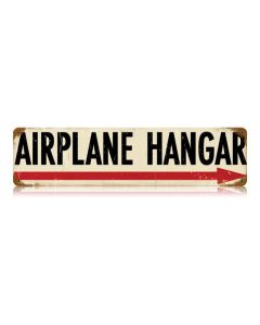 Airplane Hangar Vintage Sign, Aviation, Metal Sign, Wall Art, 20 X 5 Inches