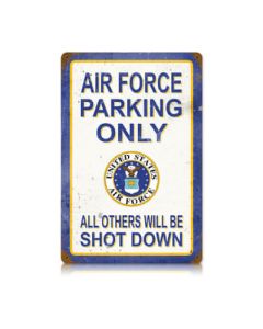 Air Force Parking Vintage Sign, Aviation, Metal Sign, Wall Art, 18 X 12 Inches