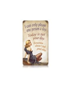 Not Your Day Vintage Sign, Oil & Petro, Metal Sign, Wall Art, 8 X 14 Inches