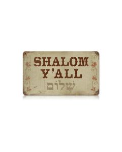 Shalom Vintage Sign, Oil & Petro, Metal Sign, Wall Art, 12 X 18 Inches