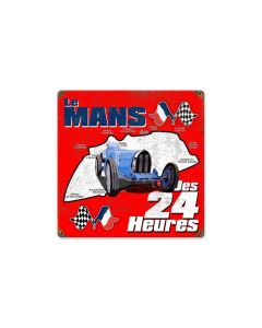 Le Mans Vintage Sign, Transportation, Metal Sign, Wall Art, 12 X 12 Inches