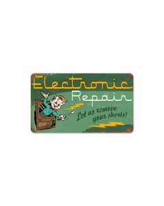 Electronic Repair Vintage Sign, Home & Garden, Metal Sign, Wall Art, 8 X 14 Inches