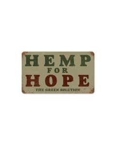 Hemp For Home Vintage Sign, Oil & Petro, Metal Sign, Wall Art, 14 X 8 Inches