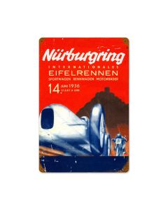 Nurburgring Vintage Sign, Transportation, Metal Sign, Wall Art, 18 X 12 Inches
