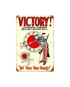 Daylight Victory Vintage Sign, Military, Metal Sign, Wall Art, 18 X 12 Inches