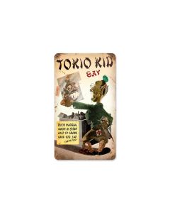Tokio Scrap Vintage Sign, Military, Metal Sign, Wall Art, 18 X 8 Inches