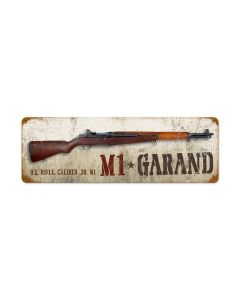M1 Garand Vintage Sign, Military, Metal Sign, Wall Art, 24 X 8 Inches