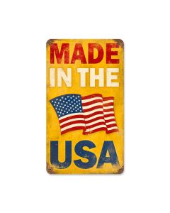 Made In The Usa Vintage Sign, Patriotic, Metal Sign, Wall Art, 8 X 14 Inches