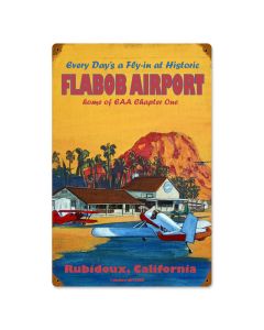 Flabob Airport, Other, Metal Sign, Wall Art, 12 X 18 Inches
