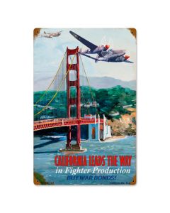 California Leads, Other, Metal Sign, Wall Art, 12 X 18 Inches