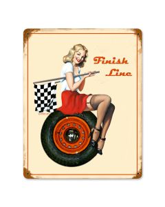 Finish Line, Other, Metal Sign, Wall Art, 12 X 15 Inches