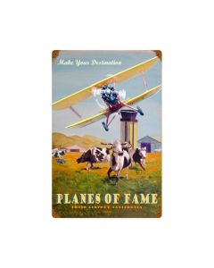 Planes Of Fame, Other, Metal Sign, Wall Art, 12 X 18 Inches
